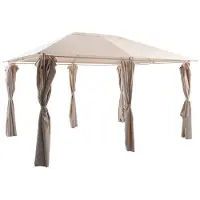 Hespéride Tissu pour pergola, couleur beige lin, style Santorin -