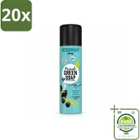 Marcels Green Soap 20 sprays déodorants "Marcel's Green Soap" - Parfum mimosa et cassis - 150 ml - Lot de 20 pièces