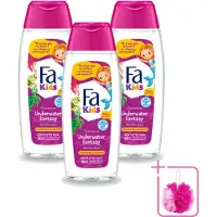 Fa Pflege 3 x Gel douche et shampooing "Fa Kids Underwater Fantasy" - 250 ml - Pack économique - 3 pièces