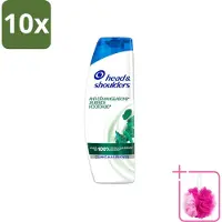 Head & shoulders 10 flacons de shampooing anti-pelliculaire pour cuir chevelu irrité, 285 ml - Pack économique - 10 pièces