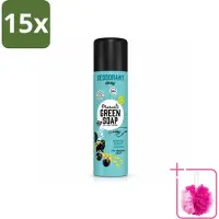 Marcels Green Soap 15 sprays déodorants "Marcel's Green Soap" - Parfum mimosa et cassis - 150 ml - Pack économique - 15 pièces
