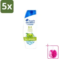 Head & shoulders 5 x Shampooing 2-en-1 Apple Fresh - 300 ml - Lot de 5