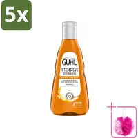 Guhl 5 flacons de shampooing intensif fortifiant , enrichi en extrait de bière - 250 ml - Pack économique - 5 pièces