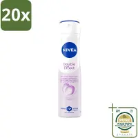 Nivea 20 x Déodorant anti-transpirant Double Effect, spray - 150 ml - Pack économique - 20 pièces