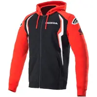 Alpinestars Sweat à capuche et fermeture éclair HONDA, (rouge/noir, taille L)