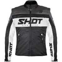 Shot Race Gear Veste de motocross Shot Softshell Lite, noir/blanc, L