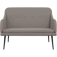 vidaXL Banc Taupe 110x76x80 Cm Tissu