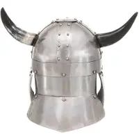 vidaXL Casque de viking pour GN Argenté Acier