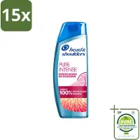 Head & shoulders 15 flacons de shampooing antipelliculaire Pure Intense Pamplemousse, 250 ml - Lot de 15