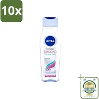 Nivea 10 flacons de shampooing Diamond Volume Care - 250 ml - Lot de 10