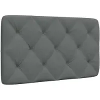 vidaXL Coussin de tête de lit gris foncé 80 cm Tissu