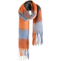Next Écharpe ivoire / bleu clair / orange / noir chiné