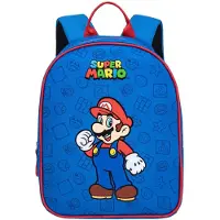 Super Mario Sac à dos 'Rugzak Jongens Meisjes Hoogte 33cm' bleu / rouge