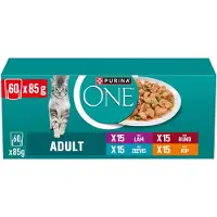 Purina One One Adult à l'agneau, au poisson de mer, au bœuf et au poulet pâtée pour chat (multipack)