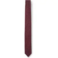 HUGO Cravate en soie mélangée tissée en jacquard à motif à pois