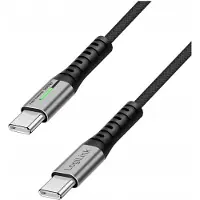 Logilink CU0423 Câble USB 2.0 avec LED, connecteurs USB-C - USB-C, 1,5 m