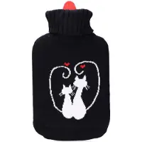 EDM Sac Eau Chaude Chats Amoureux Confort Thermique Avec Motif Félin -