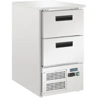 Polar Table inox réfrigérée positive 2 x GN 1/1, 100 W, 220 V - MONO