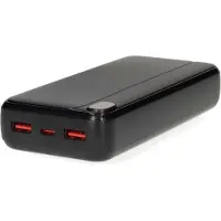 Nedis Powerbank PBKPD20W225BK, batterie externe 20 000 mAh, 20 W (chargeur portable). Sortie : 1x USB-C, 2x USB-A