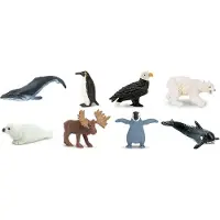 Safari minifigures porte-bonheur en caoutchouc pôle nord 2 cm 8 pièces
