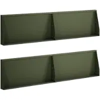 vidaXL Muret de soutènement, 4 pièces, 80 x 12 x 40 cm, acier, vert olive