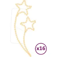 vidaXL Guirlandes lumineuses en forme d'étoile 12 pcs Blanc chaud