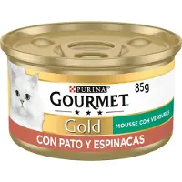 Purina Mousse Gourmande Canard Aux Épinards 24x85g Nourriture Pour Chat Or