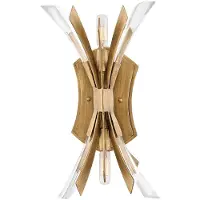 HINKLEY Applique Vida dorée oxydée 2xE14x40W, métal, dim. : 43,8 x 13,3 x 13,3 cm, IP20, Quintiesse
