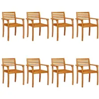 vidaXL Chaises de jardin 8 pcs. 59x55x85 cm bois massif acacia