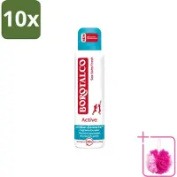 Borotalco 10 x Déodorant spray Active, senteur "Eau de mer fraîche", 150 ml, lot économique - 10 pièces