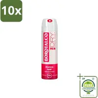 Borotalco 10 flacons de déodorant Men Amber, format spray, 150 ml - Lot de 10 pièces