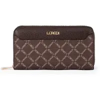 L.credi porte-monnaie Filiberta Zip Around Wallet Chocolate marron foncé