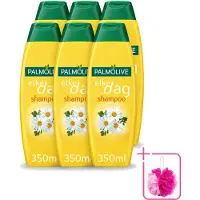 Palmolive 6 flacons de shampooing "Chaque Jour" à l'extrait de camomille, 350 ml - Pack économique - 6 pièces
