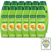 Palmolive 12 bouteilles de shampooing Fris Vitaal, parfum agrumes, 350 ml, lot de 12