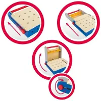 Colorbaby Folding Wooden Tool Box Play & Learn Multicolore Enfants