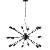 Brilliant Lampe suspendue 18 lumières Dree noir