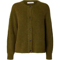 Selected Laine Mélangée Cardigan Femme Marron M