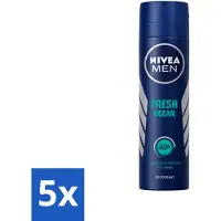 Nivea Men Déodorant Spray - Fresh Ocean - 48 heures d'efficacité - 150 ml - Pack avantage - 5 pièces