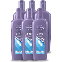 Unilever 6 x Shampooing et après-shampooing 2 en 1 Andrélon - aux notes de melon et d'aloé vera - 300 ml - Pack avantage - 6 pièces