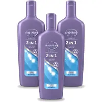 Unilever 3 x Shampooing et après-shampooing 2 en 1 Andrélon - aux notes de melon et d'aloé vera - 300 ml - Pack avantage - 3 pièces