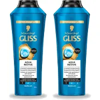 GLISS 2 flacons de shampooing -Kur Aqua Revive – Rafraîchissant et hydratant – 400 ml - Pack avantage – 2 pièces
