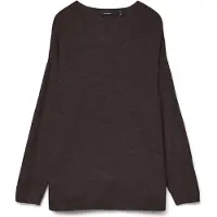 Vero Moda Pull-over 'VMCREWLEFILE' marron
