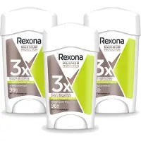 Rexona 3 déodorants roll-on Women Maximum Protection Stress Control - 45 ml chacun - Pack avantage - 3 pièces