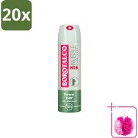 Borotalco 20 sprays déodorants Men, parfum Musk, 150 ml - Pack économique - 20 pièces