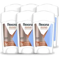 Rexona 6 déodorants roll-on Women Maximum Protection, parfum Clean, 45 ml - Pack avantage - 6 pièces