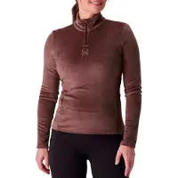 Spyder - Polaire en velours demi-zippée - Shimmer Bug 1/2 Zip W Mocha - Taille L - Marron