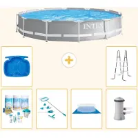 Intex Structure de piscine Prism Frame, modèle rond - 366 x 76 cm - 7 pièces - S21052