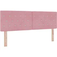 vidaXL Tête de lit LED avec lampes LED à bandes Argyle Rosa 80 cm velours