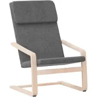 The Living Store Fauteuil relax gris foncé Tissu