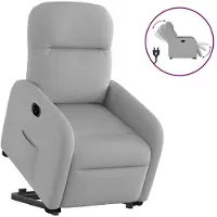 vidaXL Fauteuil relax avec releveur électrique Gris nuage Tissu